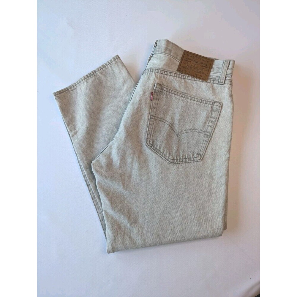 Levis 551 Z Mens Jeans Size W34 Straight Fit Cropped Gray Wash Premium Denim